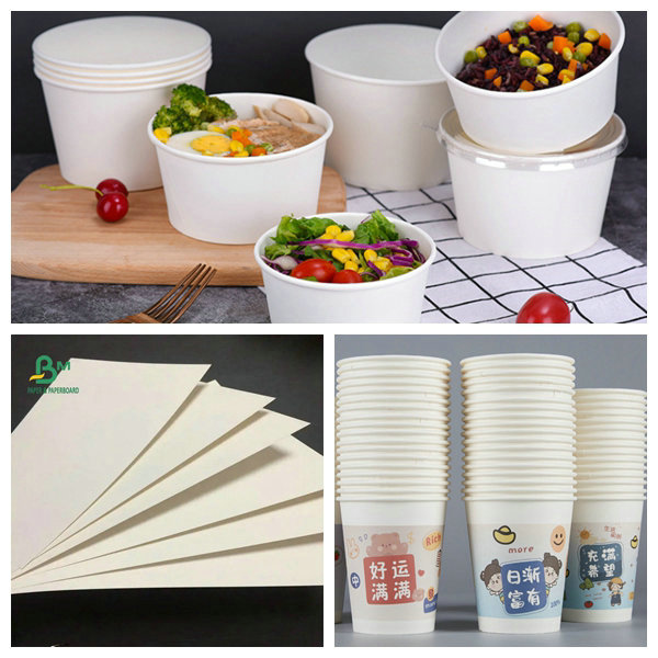 食品等級260は+ 15PEコーヒー カップのためのCupstockの白い板紙表紙に塗った