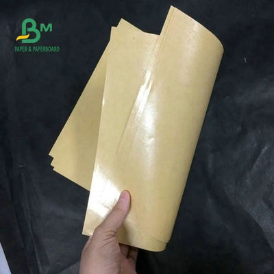 Oilproofブラウン クラフトはさみ金板、PEは食糧70gsm 80gsm 90gsmのための塗被紙ロールスロイスを包むこと