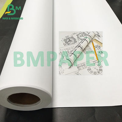 20LB 24&quot;×150&quot; CAD インク ジェットロール ボンド 白 80gm 工学用紙のためのプロット紙