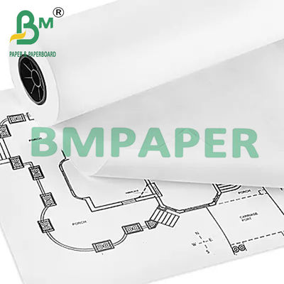 24&quot;×150ft 20lb ホワイトボンド紙 CAD インクジェットロール エンジニアリング図面