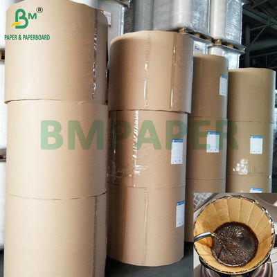50gm 天然茶色と白色のコーヒーフィルター紙 500mm - 1500mm 幅