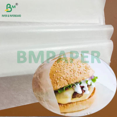 耐油性 30gsm 35gsm 白ワックスペーパー サンドイッチ ハンバーガー包装用