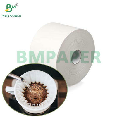 食品グレード漂白未漂白40GSM 50GSMコーヒーフィルターペーパーロール1200mm