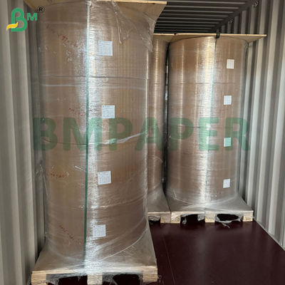 65gsm White Thermal Paper Jumbo Rolls BPA Free Blue Image Receipt Paper 405mm