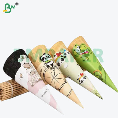 80g 食品級 白色冷凍用 アイスクリーム紙 コーン包装用