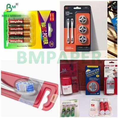 350g 400g 425g 歯ブラシ包装用高品質印刷白ブリスターカードボード