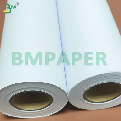 Inkjet Print CAD Plotter Paper Rolls Two Side White Uncoated